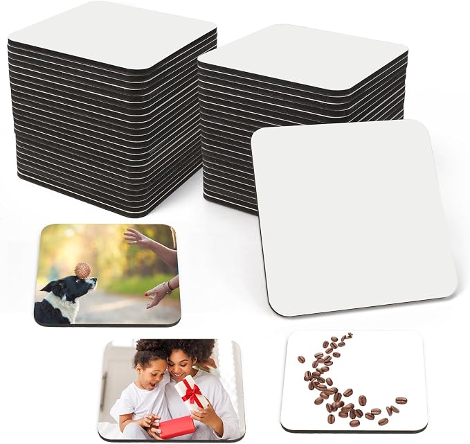 84 Pcs Sublimation Coasters Blanks, 3.93 x 3.93 Inch, MDF Cork | Sublimation - Image 8