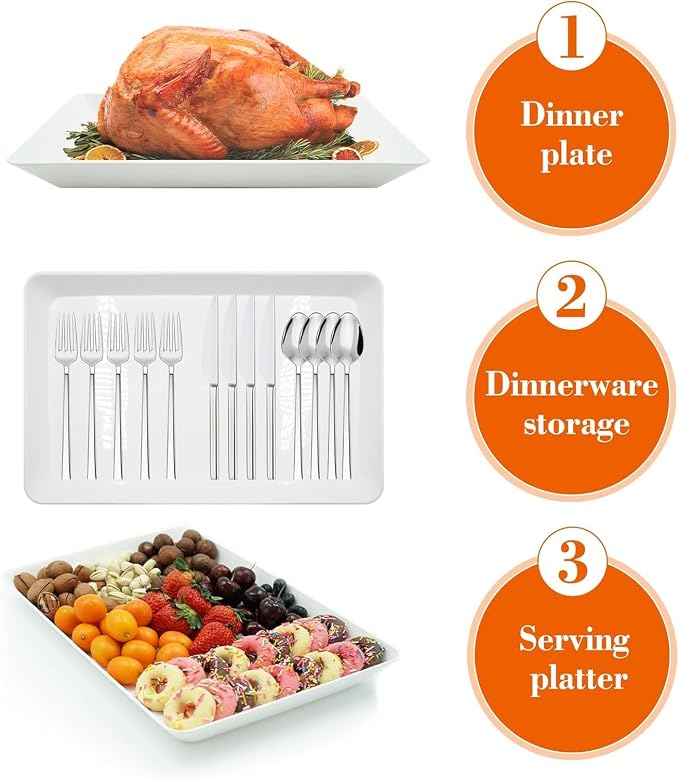 Serving Tray Platter, 4 Pack Food Tray - Image 6