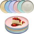 DAPIPIK 6 PACK 6 Inches wheat straw plates, Unbreakable Deep Dinner Plates by DAPIPIK