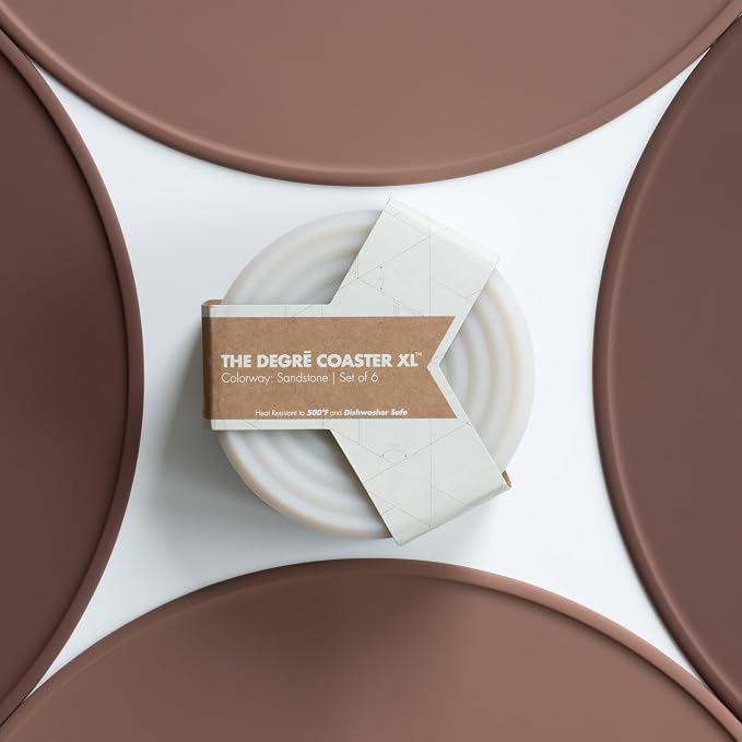LINE+ARC Silicone Coasters feat. in NYT WireCutter (Winter Salad XL, 6 Pack | - Image 8