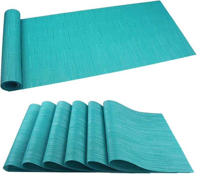 PIGCHCY Elegant Placemats and Table Runner, Durable Cleaning Set - Image 7