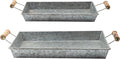 AuldHome Design Galvanized Farmhouse Trays; Farmhouse Decor Rectangular Trays by AuldHomeDesign