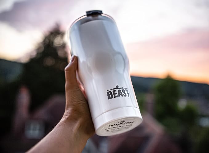 BEAST Insulated Coffee Mug – 900 ml I Arctic White I Stainless Steel I Reusable - Image 4