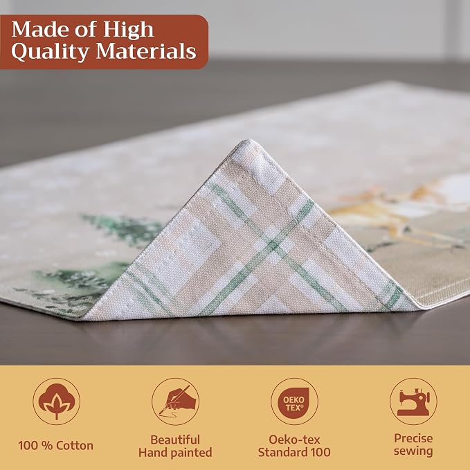 Maison d' Hermine Placemats Set of 4 Reusable 100% Cotton | Cloth Place Mats - Image 3