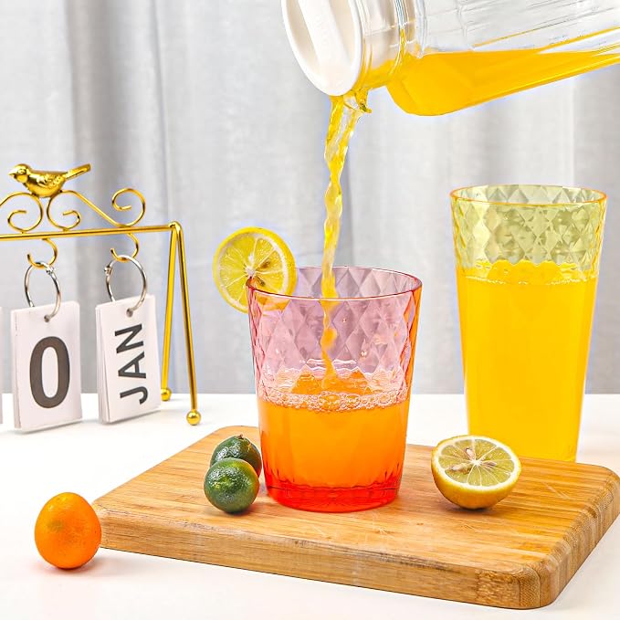 BPA-Free Plastic Tumblers 8 Pack | Reusable Dishwasher Safe | Stackable - Image 5