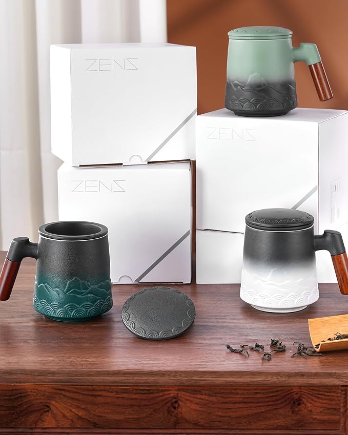 ZENS Tea Mug with Infuser and Lid - Image 6