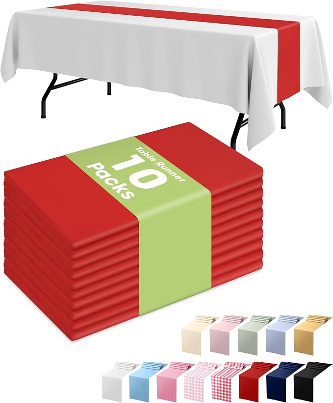 Pureegg Red Plastic Table Runners by Pureegg
