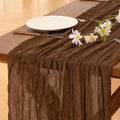 Cheesecloth Table Runner Summer Boho Wedding Birthday Party Home Decor | Brown by Socomi
