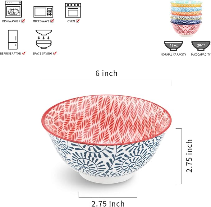 Selamica Porcelain 20oz Cereal Bowl Set - Image 2
