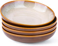 LERATIO 9.0" Ceramic Pasta Bowls Set of 4, 38oz Large Stoneware Bowls Set | by LeRatio