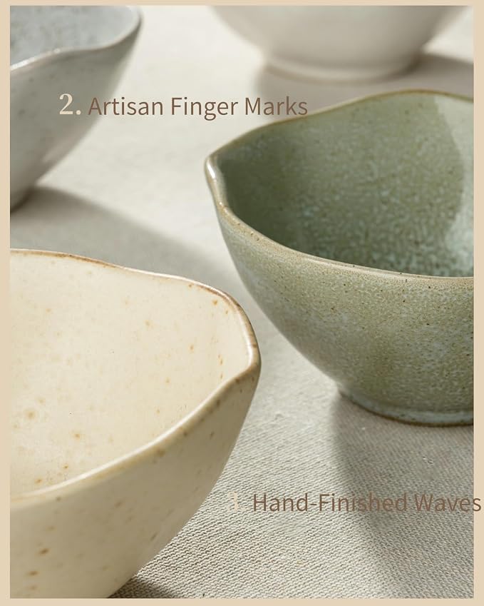 Besmeety 8oz Ceramic Small Bowls Set of 4, Cereal Bowls - Image 6