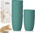 Wrova Wheat Straw Cups 6 PCS Good Alternative to Plastic Reusable Cups 12 oz by WROVA