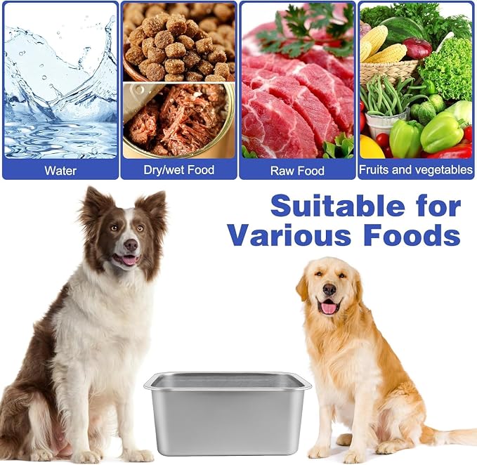 2 Gallon Large Dog Water Bowl, Stainless Steel Bowl, Medium Dogs | 2 Gallon - Image 7
