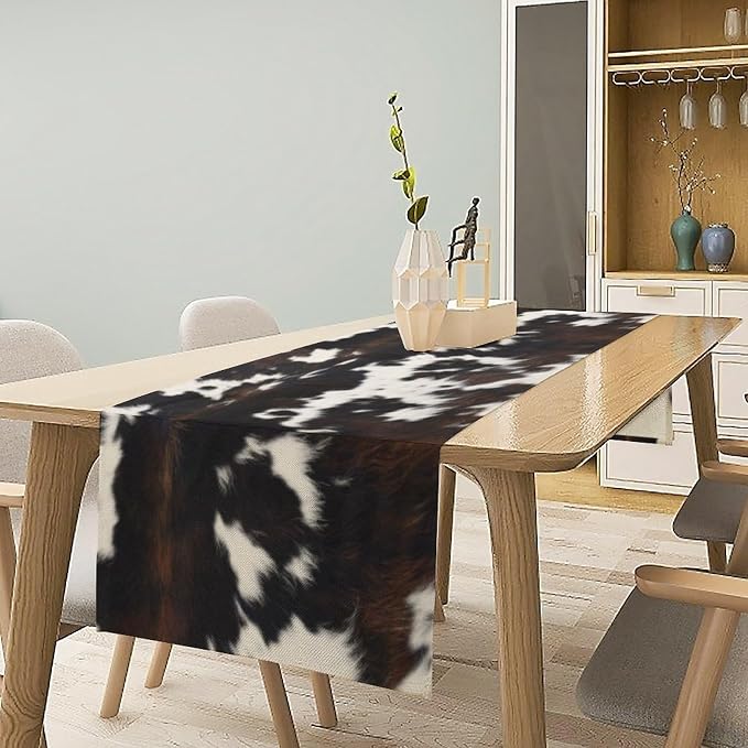 Cow Print Table Runner, 13x120 Inch - Image 2