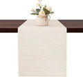 Table Runner 55 Inches Long, Vinyl Woven Heatproof Table Runners | Washable by Banchif