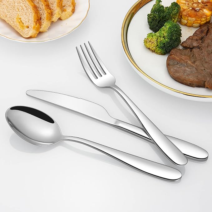 40-piece Silverware Set for 8, Stainless Steel Flatware Cutlery Set, Kitchen - Image 4
