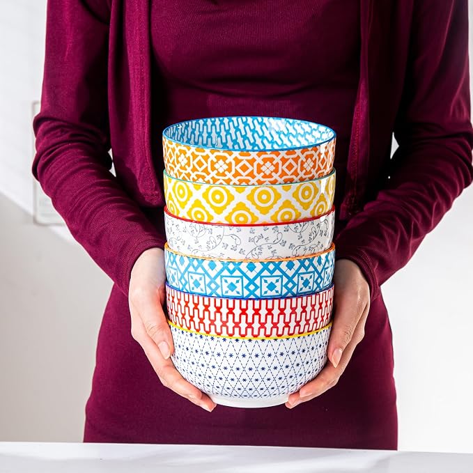 Ceramic Soup Bowls Set - 23 Oz Deep Cereal Bowl - Image 7