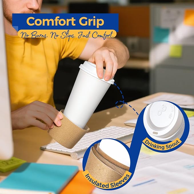 Fit Meal Prep 500 Pack 16 oz Disposable Coffee Cups - Image 4