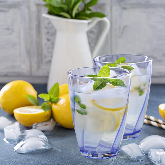 Topsky 12-ounce Plastic Water Tumblers | Set of 4 Transparent Unbreakable - Image 2