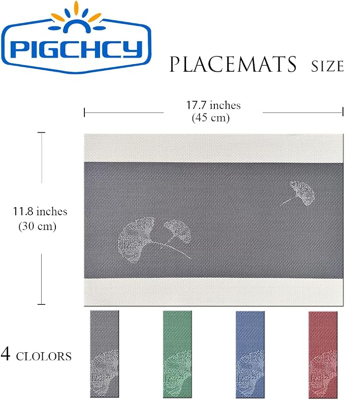 PIGCHCY Rustic Placemats Set of 6 - Image 2