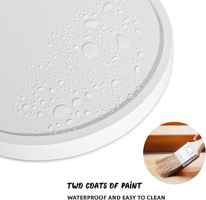 Round Decorative Tray Farmhouse Kitchen Decor Soap Dish, Lightweight, Easy Clean - Image 3