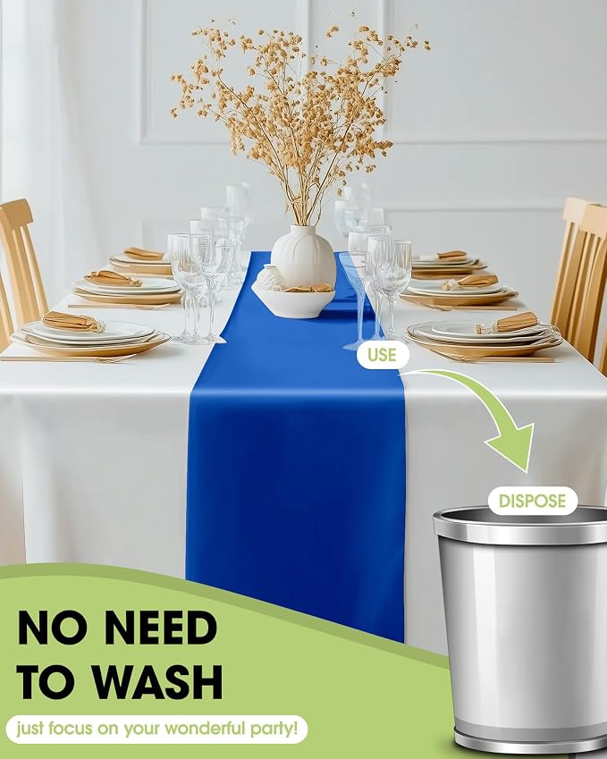 Pureegg Navy Blue Plastic Table Runners - Image 4