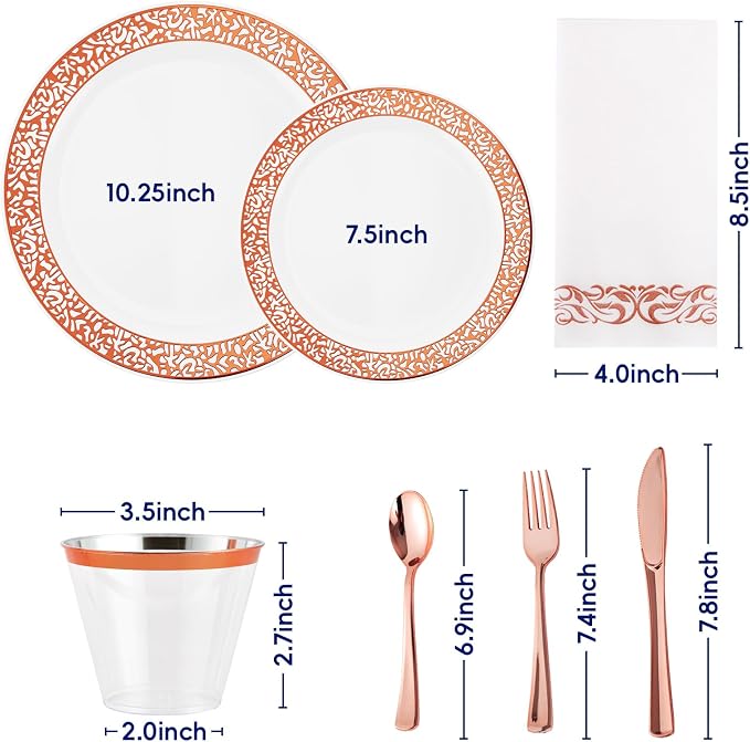 30 Guests Plastic Plates Set - Image 2