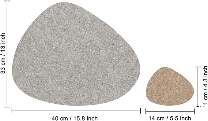 Faux Leather Placemats Set of 6, Dual Sided - Image 9