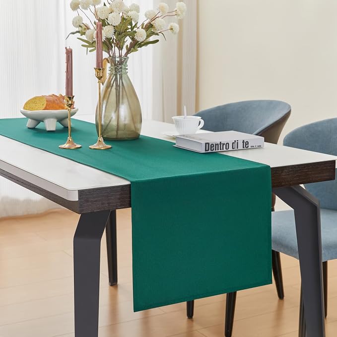 YATOJUZI Green Table Runner Seasonal Kitchen Dining Coffee Table Decoration 95 - Image 2