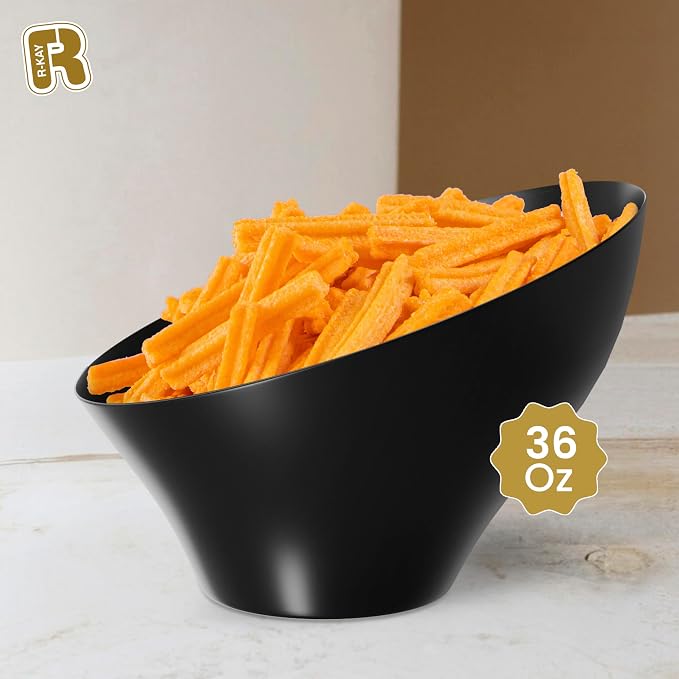 R-kay 6 Pack Black Large Plastic Bowls - Image 5