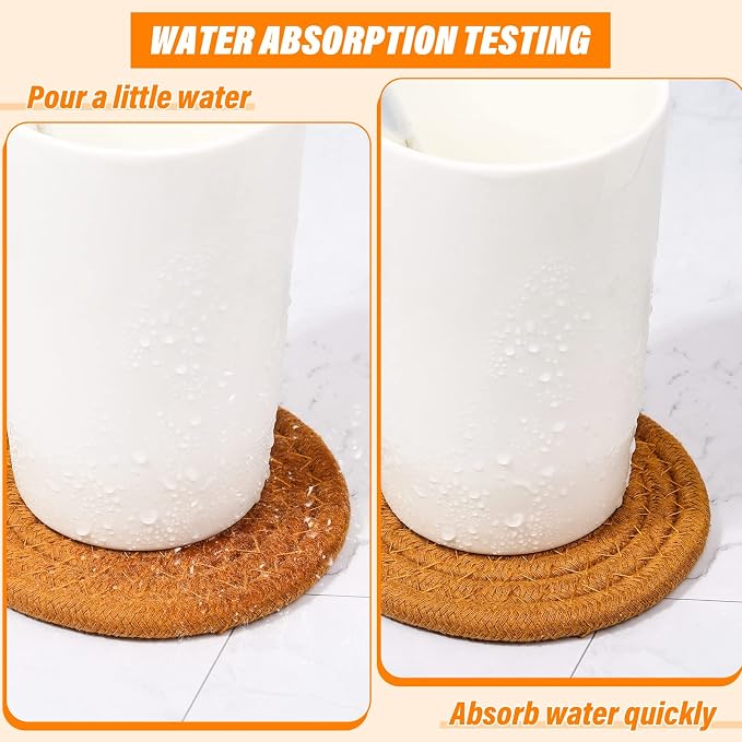 Drink Coasters Set of 8, 4 Colors Absorbent Coasters - Image 4