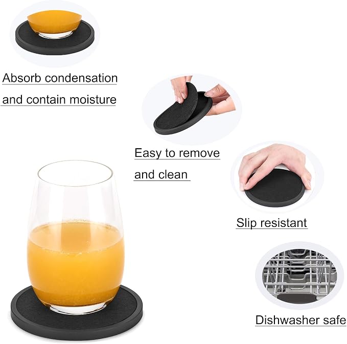 Absorbent Coasters for Drinks - Image 3