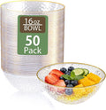 Tinybee 50 Pack Clear Plastic Bowls by Tinybee