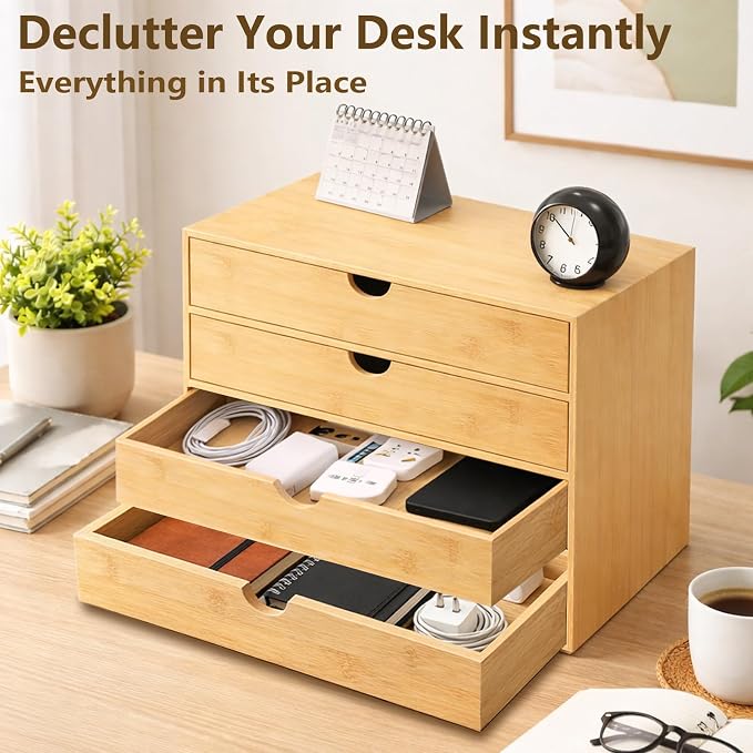 Neando Bamboo Desk Organizer - Image 2