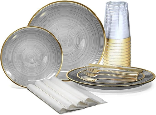 " OCCASIONS " 640pcs set-Wedding Party Disposable Plastic Plate Set -80 x 10'' by OCCASIONSFINESTPLASTICTABLEWARE