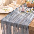 20 Pack Dusty Blue Cheesecloth Table Runner 120 Inch Boho Wedding Decor | by Fixwal