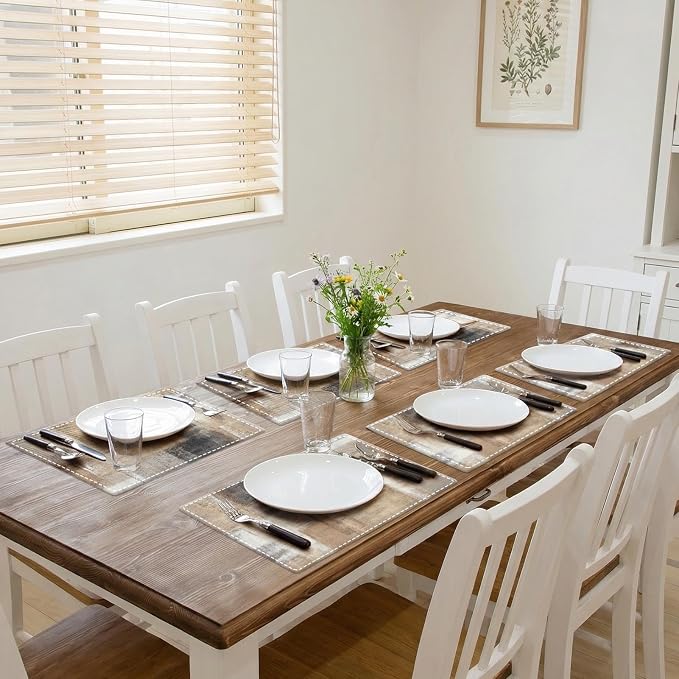 Emvency Farmhouse Placemats Set of 6, 12x18 Inch - Image 5