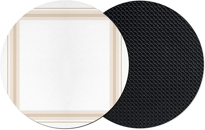 Coasters Set of 2, Modern Minimalist Art Round Drink Coasters by Unknown