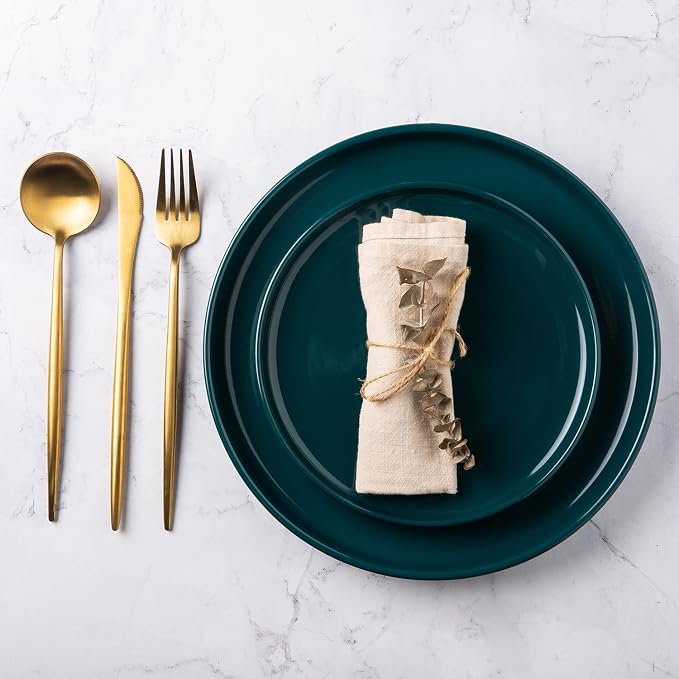 AmorArc Ceramic Dinner Salad Plates Set of 6, 8.5 Inch Stoneware Dishes Set | - Image 5