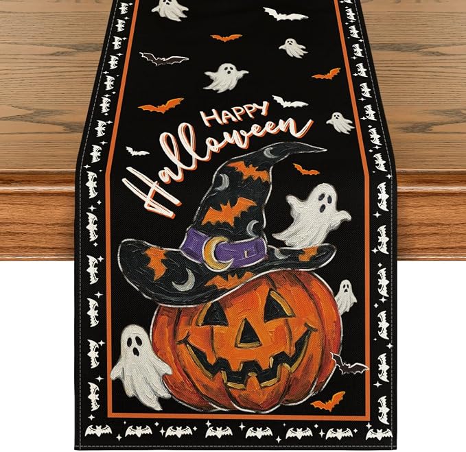 Artoid Mode 210 GSM Halloween Table Runner 13x48 Inch Home Party Decor | Wizard by ArtoidMode