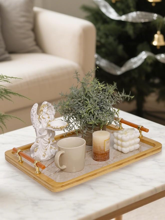 JUPELI 16" x 12" Bamboo Serving Tray - Image 9