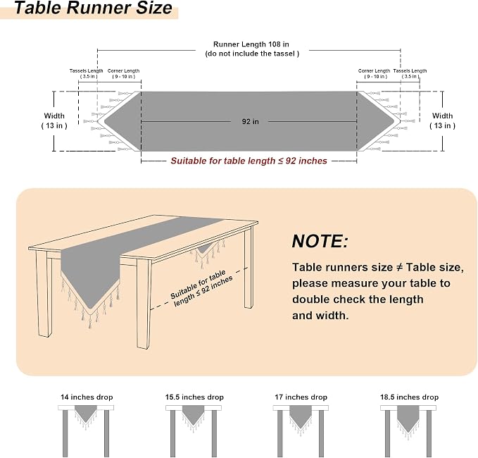 Loom and Mill Vintage Jacquard Damask Table Runner 13x108 inch, Burgundy | - Image 2