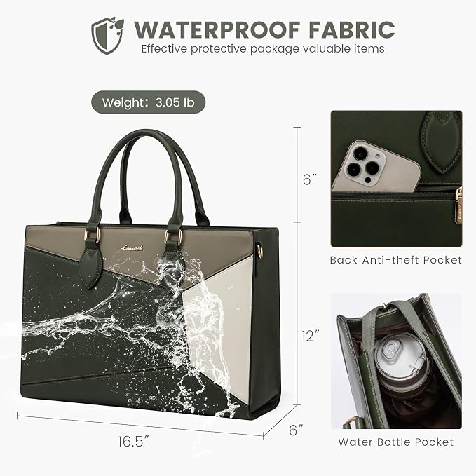 LOVEVOOK Laptop Tote Bag for Women Work Travel, Stylish Teacher Bag Purse - Image 5