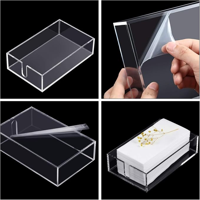 Acrylic Cocktail Napkin Holder for Table, Restaurant - Image 4