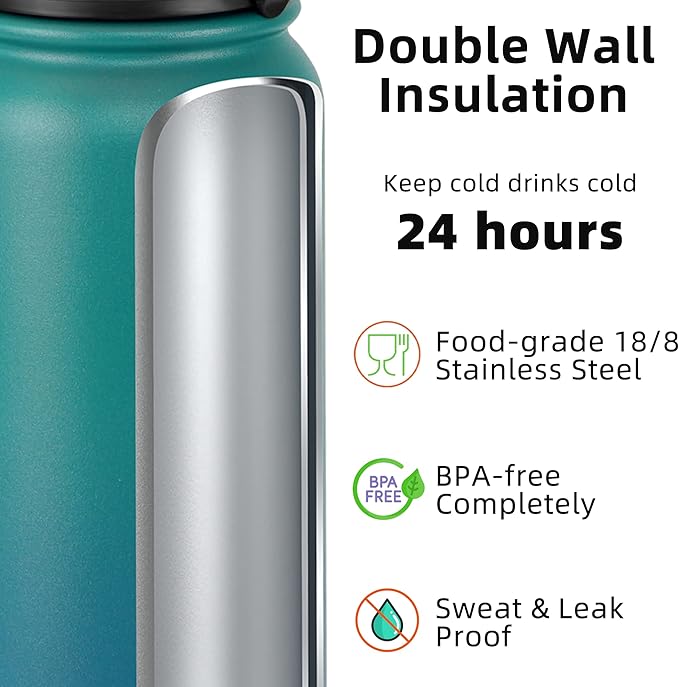 Fanhaw 20 oz Insulated Stainless Steel Water Bottle - Image 3