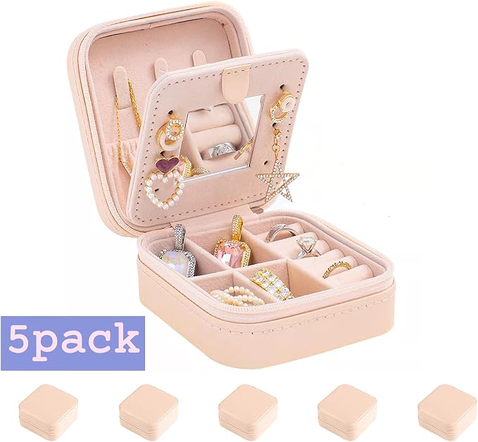 KElofoN Travel jewelry case Travel jewelry box Travel Jewelry Organizer Small - Image 2