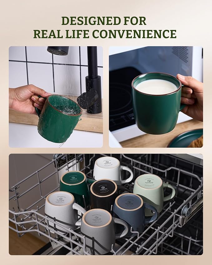 famiware Mercury Coffee Mugs 13 oz, Coffee Mugs Set of 4 - Image 6