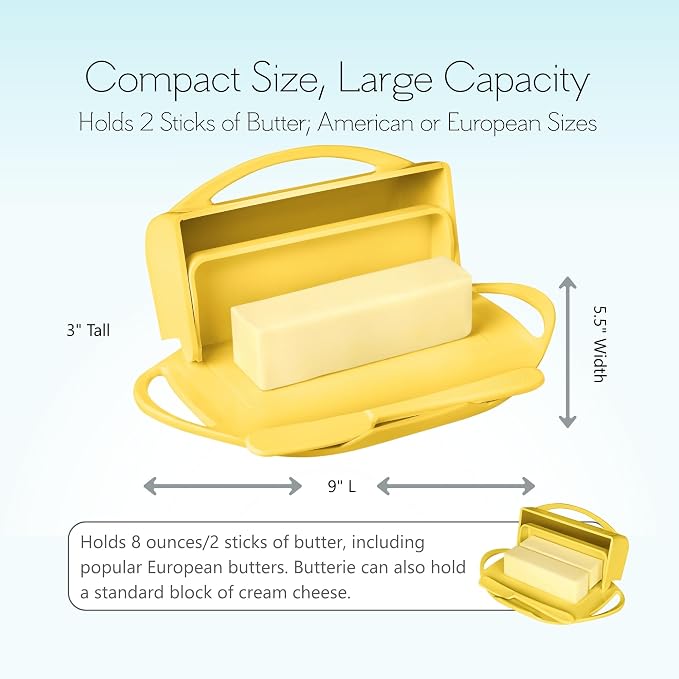 Flip Top Butter Dish with Attached Lid & Matching Knife - Image 6