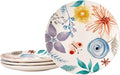 Bico Blossom Symphony Salad Plates Set of 4, 8.75 Inch Ceramic Dessert Plates by Bico