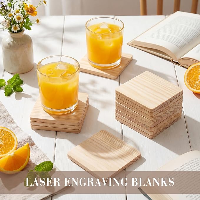 110 Pcs Unfinished Wood Coasters Bulk - Image 4